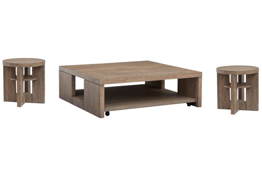 Magnussen - Conway Spiced Brown Square Cocktail Table With 2 Round End Table - T6315-41KIT2 view 1