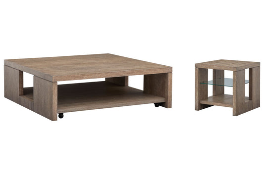 Magnussen - Conway Spiced Brown Square Cocktail Table With Rectangular End Table - T6315-41KIT4 view 1