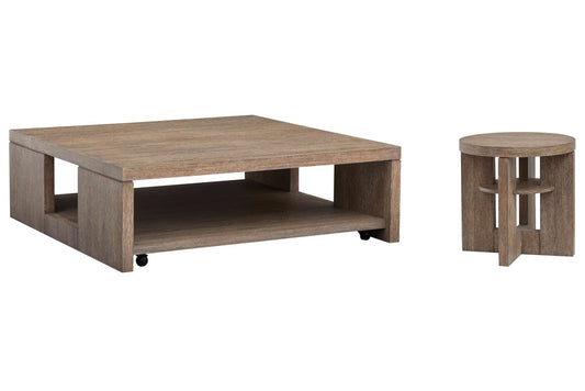 Magnussen - Conway Spiced Brown Square Cocktail Table With Round End Table - T6315-41KIT1 view 1