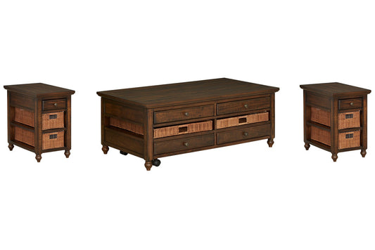 Magnussen - Cottage Lane Coffee Rectangular Lift Top Cocktail Table With 2 Chairside End Table - T3521-50KIT2 view 1