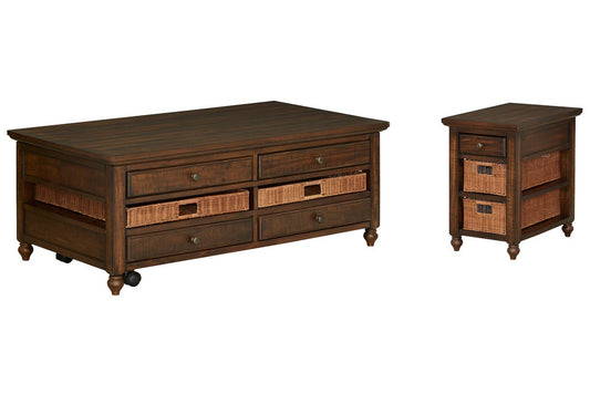 Magnussen - Cottage Lane Coffee Rectangular Lift Top Cocktail Table With Chairside End Table - T3521-50KIT1 view 1