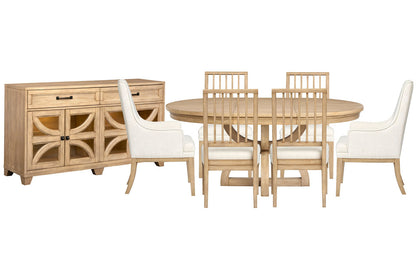 Magnussen - Coventry Honey Maple Extendable 48" Round Dining Table With 4 Side Chairs 2 Host Chairs And Buffet - D6480-22-KIT11 view 1