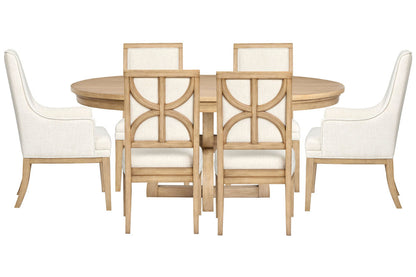 Magnussen - Coventry Honey Maple Extendable 48" Round Dining Table With 4 Upholstered Side Chairs And 2 Host Chairs - D6480-22-KIT13 view 1
