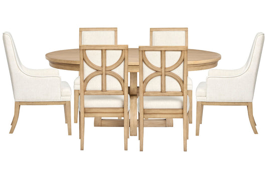 Magnussen - Coventry Honey Maple Extendable 48" Round Dining Table With 4 Upholstered Side Chairs And 2 Host Chairs - D6480-22-KIT13 view 1