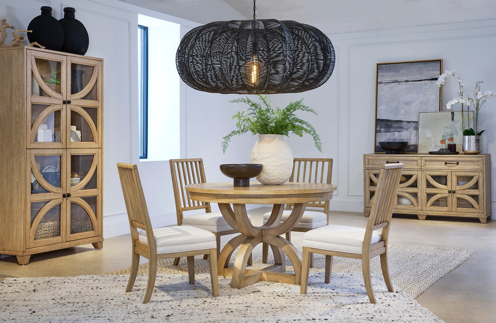 Magnussen - Coventry Honey Maple Extendable 48" Round Dining Table With 4 Upholstered Side Chairs And Buffet - D6480-22-KIT5 view 9