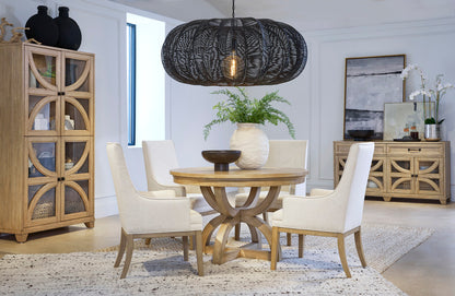 Magnussen - Coventry Honey Maple Extendable 48" Round Dining Table With 4 Upholstered Side Chairs - D6480-22-KIT4 view 11