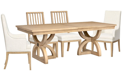 Magnussen - Coventry Honey Maple Extendable Trestle Dining Table With 2 Side Chairs And 2 Host Chairs - D6480-21-KIT13 view 1