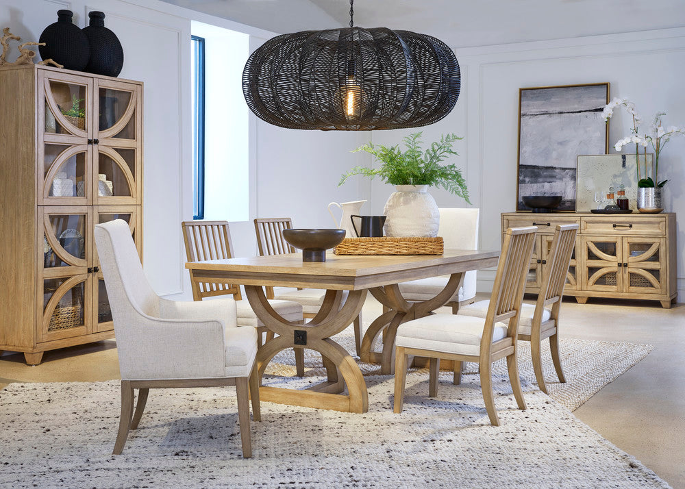Magnussen - Coventry Honey Maple Extendable Trestle Dining Table With 4 Side Chairs And Buffet - D6480-21-KIT2 view 11