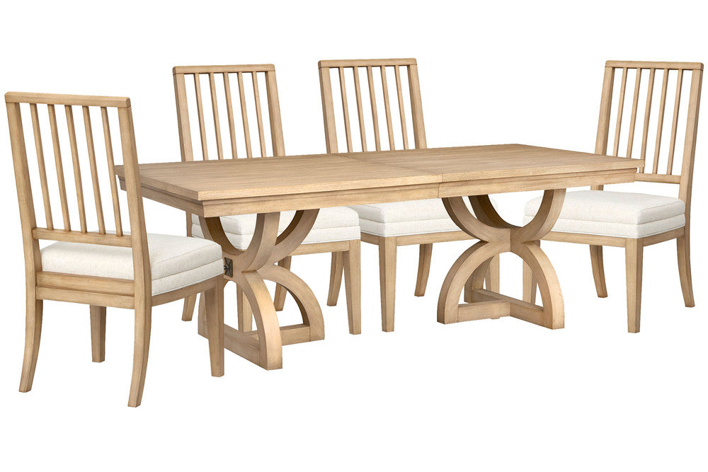 Magnussen - Coventry Honey Maple Extendable Trestle Dining Table With 4 Side Chairs - D6480-21-KIT1 view 1