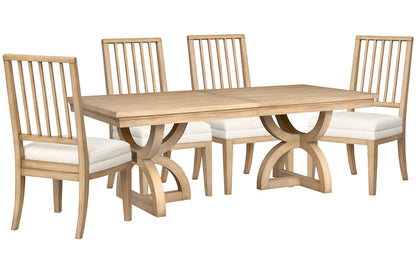 Magnussen - Coventry Honey Maple Extendable Trestle Dining Table With 4 Side Chairs - D6480-21-KIT1 view 1