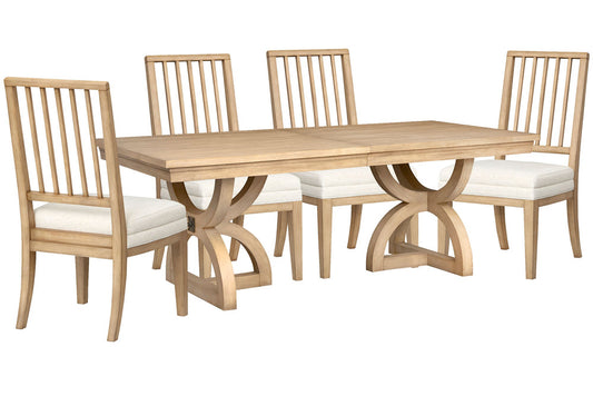 Magnussen - Coventry Honey Maple Extendable Trestle Dining Table With 4 Side Chairs - D6480-21-KIT1 view 1