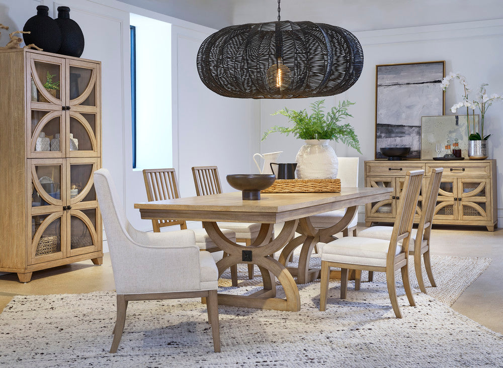 Magnussen - Coventry Honey Maple Extendable Trestle Dining Table With 6 Side Chairs And Buffet - D6480-21-KIT5 view 9