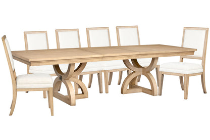 Magnussen - Coventry Honey Maple Extendable Trestle Dining Table With 6 Upholstered Side Chairs - D6480-21-KIT10 view 1