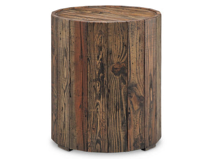 Magnussen - Dakota Rustic Pine Round Caster Cocktail Table With End Table - T4017-45KIT1 view 3
