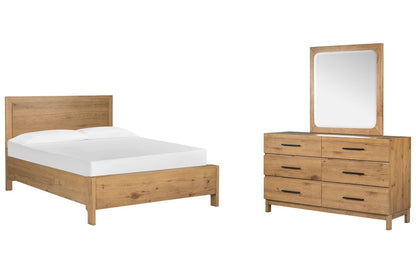 Magnussen - Davenport Rustic Caramel California King Panel Bed And Drawer Dresser With Portrait Mirror - B6309-74-KIT3 view 1