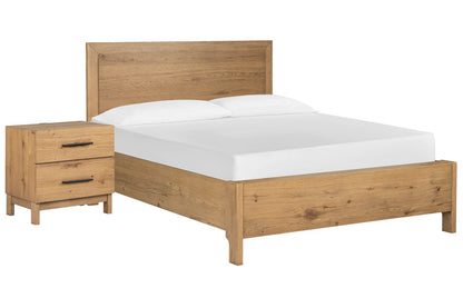 Magnussen - Davenport Rustic Caramel California King Panel Bed With Nightstand - B6309-74-KIT1 view 1
