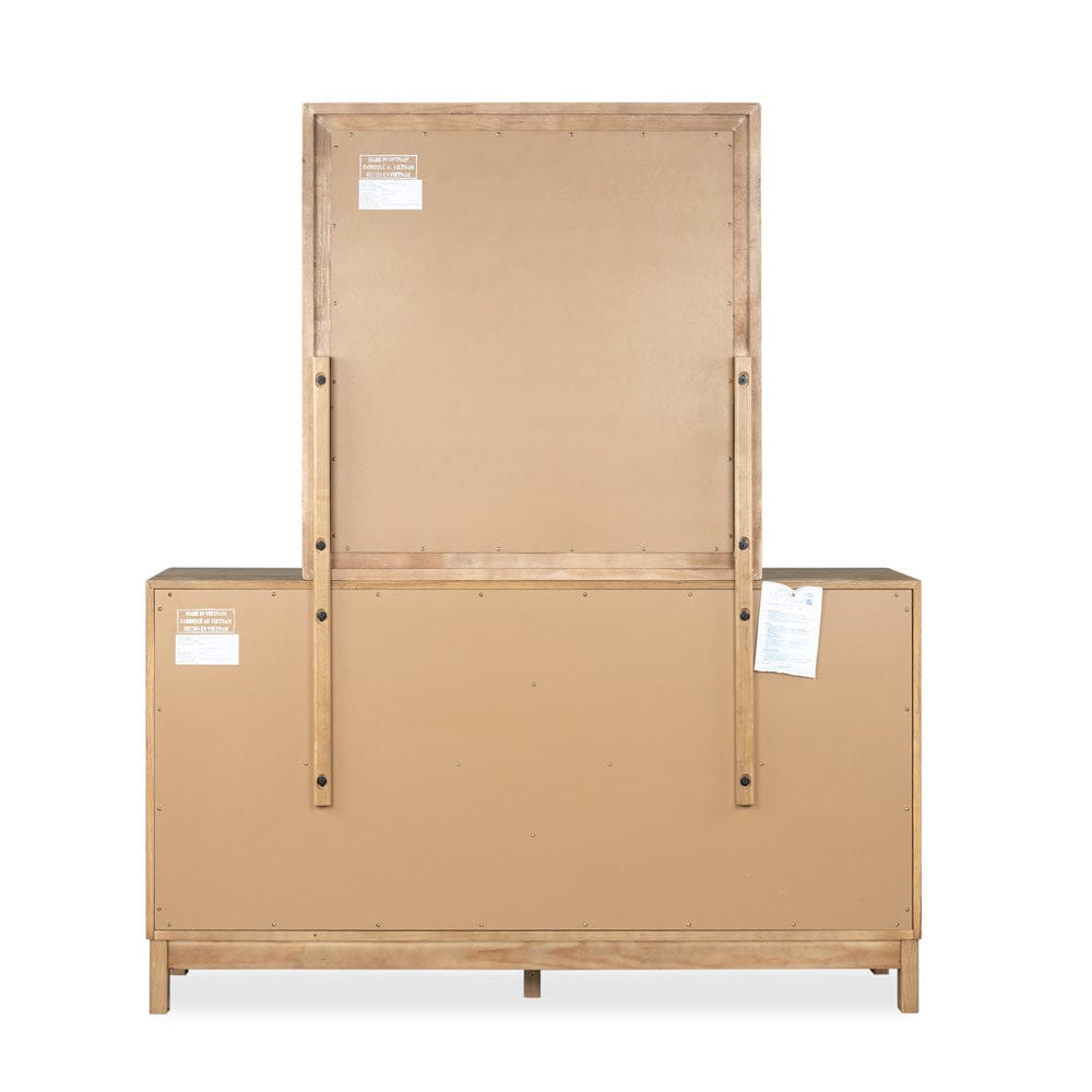 Magnussen - Davenport Rustic Caramel Double Drawer Dresser With Portrait Mirror - B6309-2242 view 5