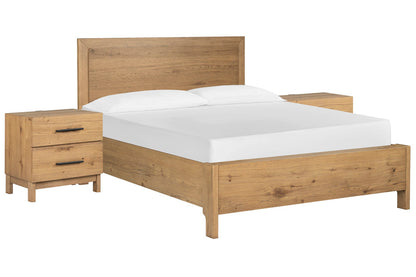 Magnussen - Davenport Rustic Caramel King Panel Bed With 2 Nightstands - B6309-64-KIT2 view 1