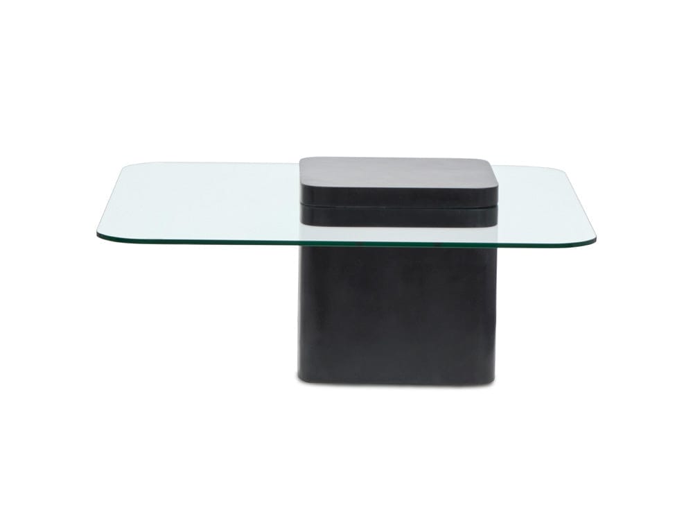 Magnussen - Donora Clear Glass And Obsidian Square Cocktail Table - T6388-41 view 4