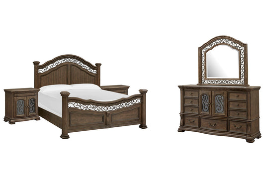 Magnussen - Durango Willadeene Brown California King Panel Bed 2 Bachelor Chests And Drawer Dresser With Shaped Mirror - B5133-74-KIT8 view 1