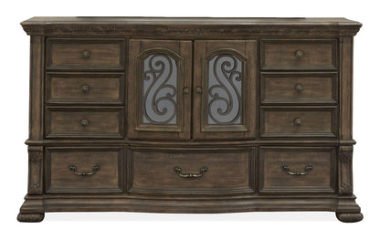 Magnussen - Durango Willadeene Brown Drawer Dresser With Shaped Mirror - B5133-2045 view 4