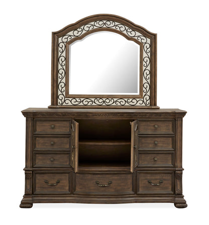 Magnussen - Durango Willadeene Brown Drawer Dresser With Shaped Mirror - B5133-2045 view 7