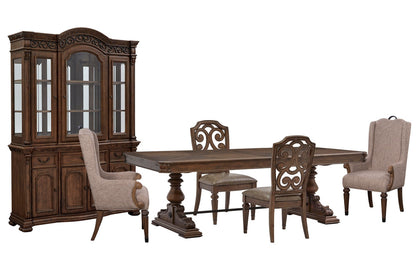 Magnussen - Durango Willadeene Brown Extendable Trestle Dining Table With 2 Side Chairs 2 Host Chairs Buffet And Hutch - D5133-21-KIT15 view 1