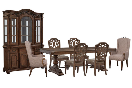 Magnussen - Durango Willadeene Brown Extendable Trestle Dining Table With 4 Side Chairs 2 Host Chairs Buffet And Hutch - D5133-21-KIT18 view 1