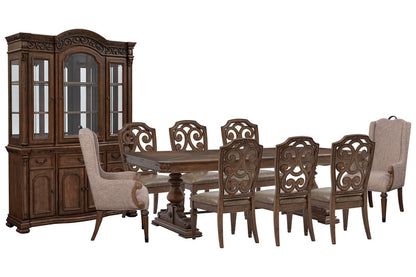 Magnussen - Durango Willadeene Brown Extendable Trestle Dining Table With 6 Side Chairs 2 Host Chairs Buffet And Hutch - D5133-21-KIT21 view 1