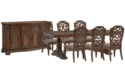 Magnussen - Durango Willadeene Brown Extendable Trestle Dining Table With 6 Side Chairs And Buffet - D5133-21-KIT5 view 1