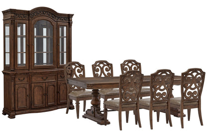 Magnussen - Durango Willadeene Brown Extendable Trestle Dining Table With 6 Side Chairs Buffet And Hutch - D5133-21-KIT6 view 1