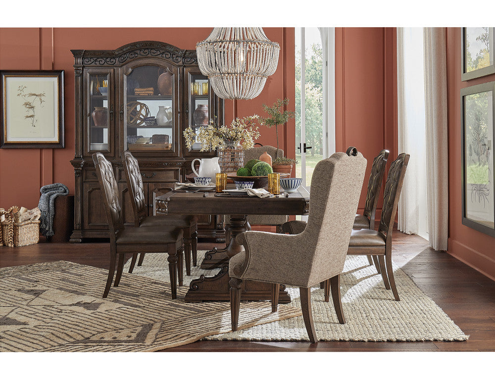 Magnussen - Durango Willadeene Brown Extendable Trestle Dining Table With 6 Side Chairs - D5133-21-KIT4 view 12