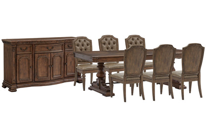 Magnussen - Durango Willadeene Brown Extendable Trestle Dining Table With 6 Upholstered Side Chairs And Buffet - D5133-21-KIT11 view 1