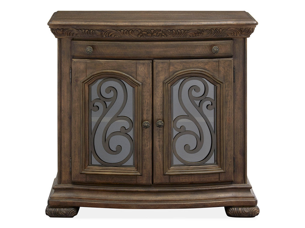 Magnussen - Durango Willadeene Brown King Panel Bed 2 Bachelor Chests And Drawer Dresser With Shaped Mirror - B5133-64-KIT8 view 6