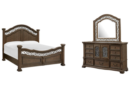 Magnussen - Durango Willadeene Brown King Panel Bed And Drawer Dresser With Shaped Mirror - B5133-64-KIT3 view 1