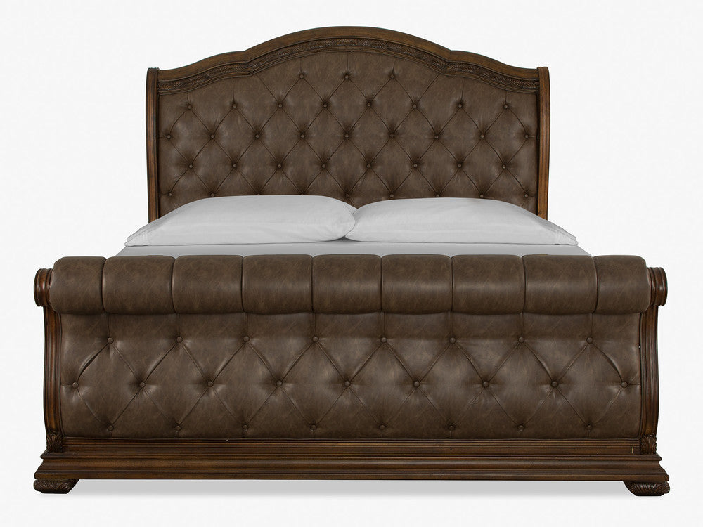 Magnussen - Durango Willadeene Brown King Upholstered Sleigh Bed With Bachelor Chest - B5133-62-KIT6 view 3
