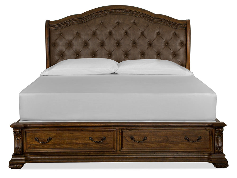 Magnussen - Durango Willadeene Brown King Upholstered Sleigh Storage Bed - B5133-62A view 2