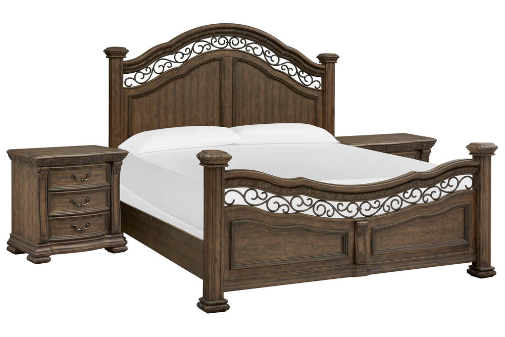 Magnussen - Durango Willadeene Brown Queen Panel Bed With 2 Nightstands - B5133-54-KIT2 view 1