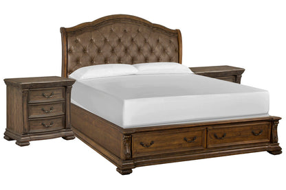 Magnussen - Durango Willadeene Brown Queen Upholstered Sleigh Storage Bed With 2 Nightstands - B5133-52A-KIT2 view 1