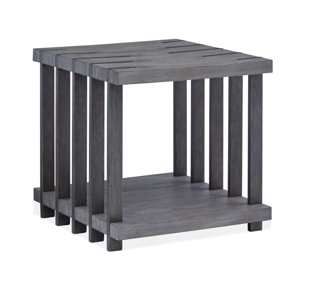 Magnussen - Eldridge Rectangular End Table in Weathered Gravel - T4917-03 veiw 1