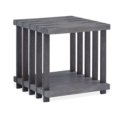 Magnussen - Eldridge Rectangular End Table in Weathered Gravel - T4917-03 veiw 1