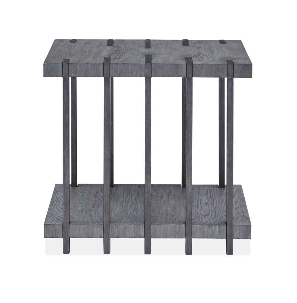 Magnussen - Eldridge Rectangular End Table in Weathered Gravel - T4917-03 veiw 3