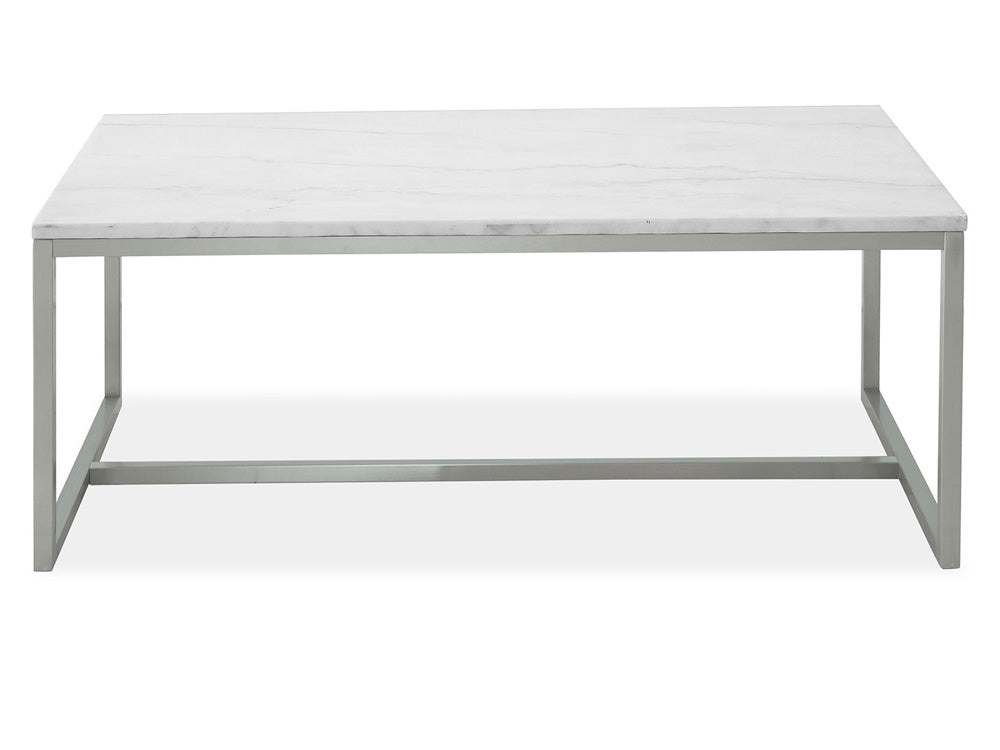 Magnussen - Esme White Marble And Brushed Nickel Rectangular Cocktail Table - T5763-43 view 3