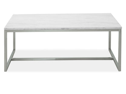 Magnussen - Esme White Marble And Brushed Nickel Rectangular Cocktail Table - T5763-43 view 3