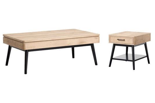 Magnussen - Fletcher Driftwood Lift Top Storage Cocktail Table With End Table - T5864-50KIT4 view 1