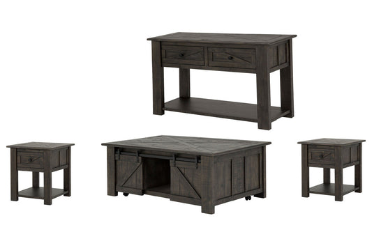 Magnussen - Garrett Weathered Charcoal Rectangular Lift Top Cocktail Table With 2 End Table And Sofa Table - T3778-50KIT3 view 1