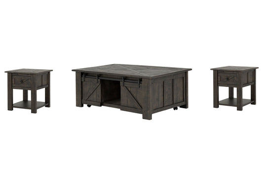 Magnussen - Garrett Weathered Charcoal Rectangular Lift Top Cocktail Table With 2 End Table - T3778-50KIT2 view 1