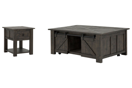 Magnussen - Garrett Weathered Charcoal Rectangular Lift Top Cocktail Table With End Table - T3778-50KIT1 view 1