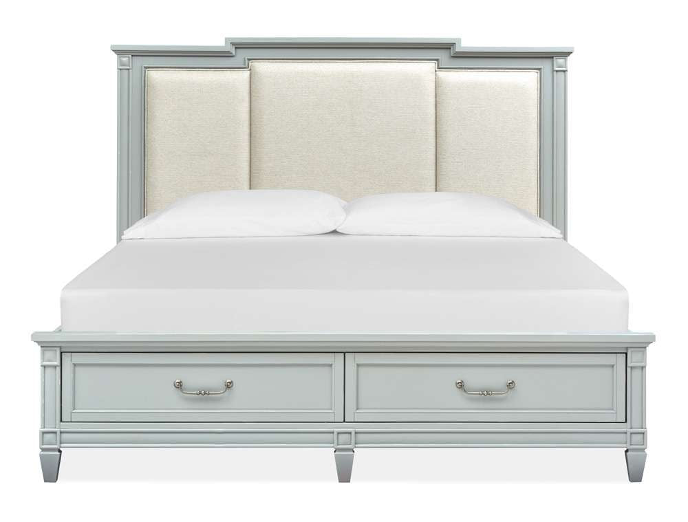 Magnussen - Glenbrook Complete King Panel Storage Bed w/Upholstered Headboard - B5668-65A veiw 1