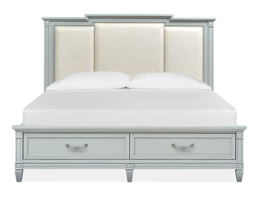 Magnussen - Glenbrook Complete Queen Panel Storage Bed w/Upholstered Headboard - B5668-55A veiw 1